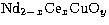 ${\rm Nd}_{2-x}{\rm Ce}_x{\rm CuO}_y$