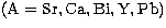 $\rm (A=Sr, Ca, Bi, Y, Pb)$