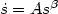 $\dot{s}=As^\beta$
