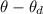 $\theta-\theta_d$