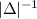 $|\Delta|^{-1}$