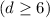 $(d\geq6)$