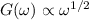 $G(\omega) \propto \omega^{1/2}$
