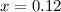 $x= 0.12$