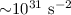 ${\sim}10^{31}\ \text{s}^{-2}$