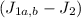 $(J_{1a,b}-J_2)$