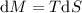 $\textrm{d}M=T\textrm{d}S$