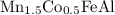 ${\rm{M}}{{\rm{n}}_{{\rm{1}}.{\rm{5}}}}{\rm{C}}{{\rm{o}}_{{\rm{0}}.{\rm{5}}}}{\rm{FeAl}}$