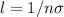 $l=1/n\sigma $