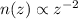 $n(z)\propto z^{-2}$