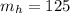Mathematical equation: $m_{h}= 125$