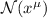 Mathematical equation: $\mathcal {N}(x^\mu )$