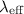 Mathematical equation: $\lambda _{\textrm {eff}}$