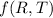 Mathematical equation: $f\!\left (R,T\right )$