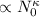 Mathematical equation: $\propto N_{0}^\kappa $