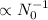 Mathematical equation: $\propto N_{0}^{-1}$